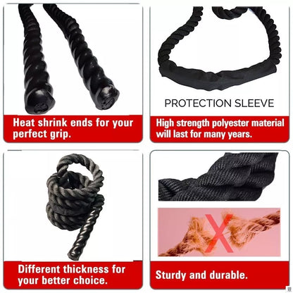 25mm Fitness Heavy Jump Rope for Crossfit and Weighted Training in 2.8m and 3.0m lengths