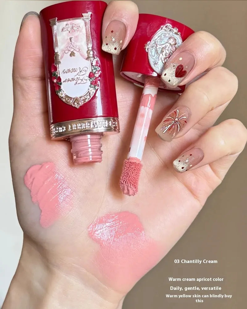 Strawberry Cupid Series Liquid Blush container showing six shade options from 01 to 06