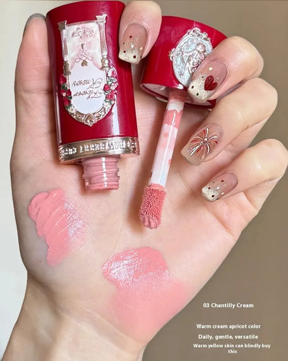 Strawberry Cupid Series Liquid Blush container showing six shade options from 01 to 06