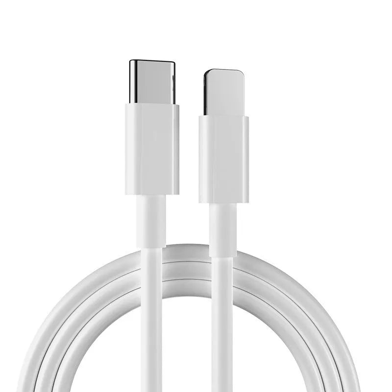 White 20W USB-C fast charger with 1-metre cable for iPhone 12 Pro Max and iPad charging