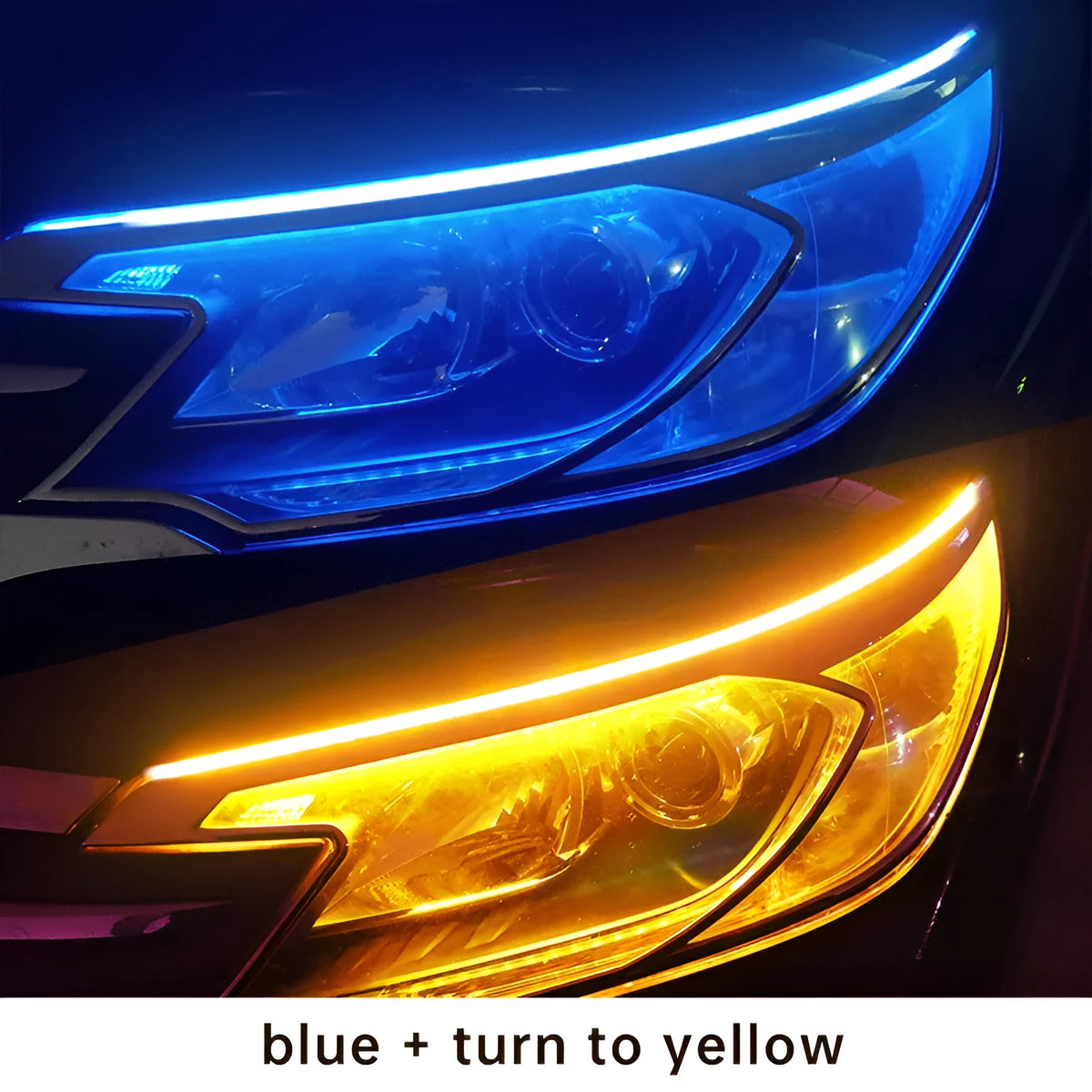 Motorcycle LED guide light bar tail light strip with streamer steering, 30-60cm length, 1.5cm width