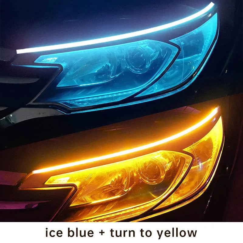 Motorcycle LED guide light bar tail light strip with streamer steering, 30-60cm length, 1.5cm width