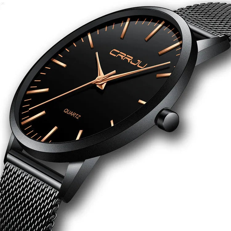 Casual men's and women's quartz watch with alloy case and 30 metre waterproof rating in various strap colours