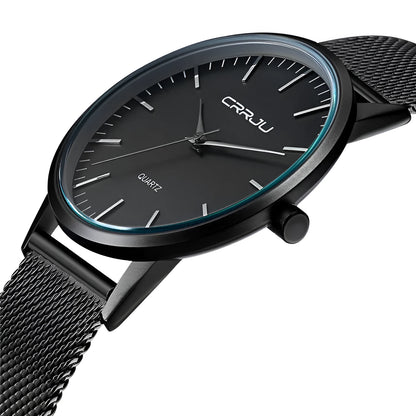Casual men's and women's quartz watch with alloy case and 30 metre waterproof rating in various strap colours