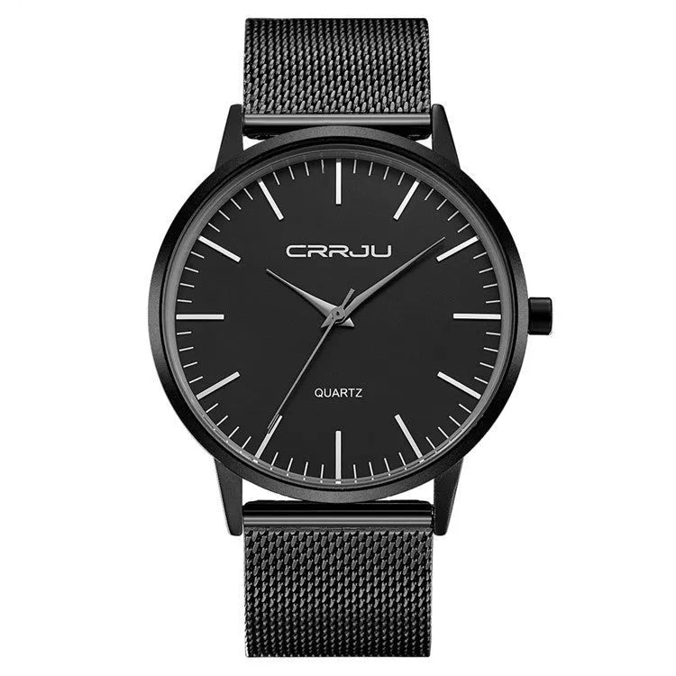 Casual men's and women's quartz watch with alloy case and 30 metre waterproof rating in various strap colours