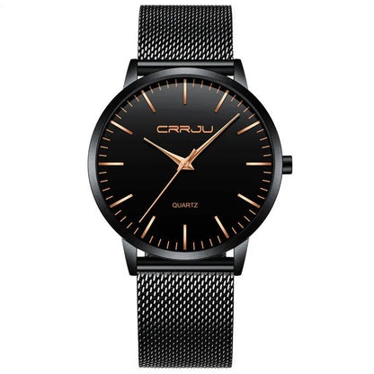 Casual men's and women's quartz watch with alloy case and 30 metre waterproof rating in various strap colours