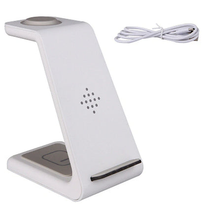 3-in-1 wireless charging stand for iPhone12, iWatch6, and AirPods with fast charging capability