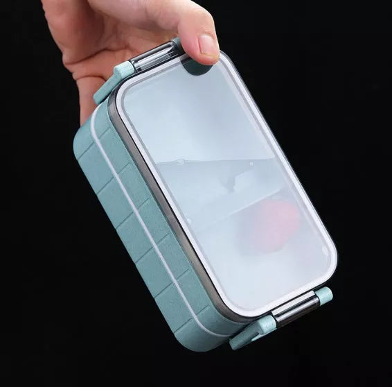 Eco-friendly wheat straw lunch box with flexible lock seal, microwave-safe