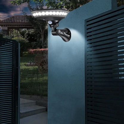 360-degree luminous solar light with ABS housing and motion sensor for outdoor garden illumination