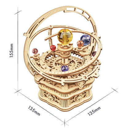 Enchanting 3D wooden music box kits with rotatable designs and calming melodies, perfect for DIY projects and home decor