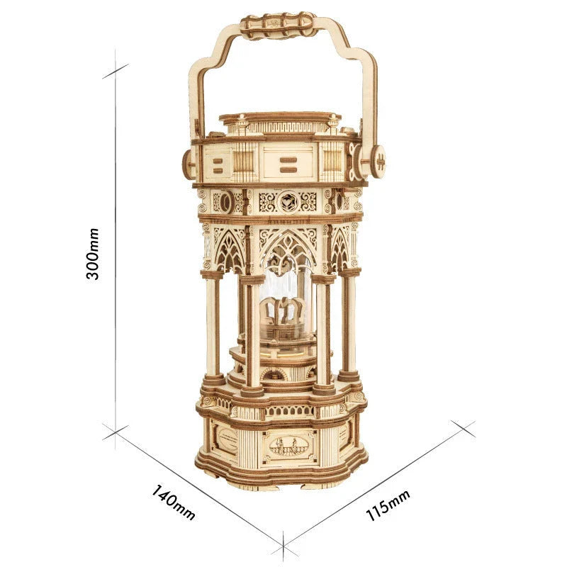 Enchanting 3D wooden music box kits with rotatable designs and calming melodies, perfect for DIY projects and home decor