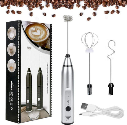 Premium Rechargeable Milk Frother - Versatile Kitchen Gadget for Latte Art, Baking, and More