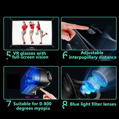 Premium Virtual Reality Headset with Adjustable Optics for Immersive Entertainment on Smartphones