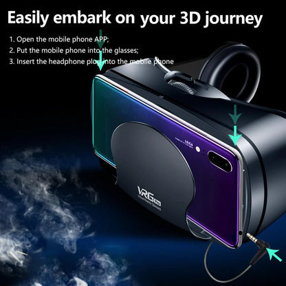 Premium Virtual Reality Headset with Adjustable Optics for Immersive Entertainment on Smartphones