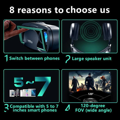 Premium Virtual Reality Headset with Adjustable Optics for Immersive Entertainment on Smartphones