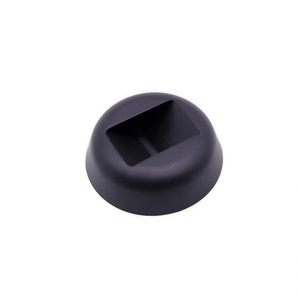 Black 11x11cm suspended 3D floating display frame holding a coin, with square base for stable collectible showcase