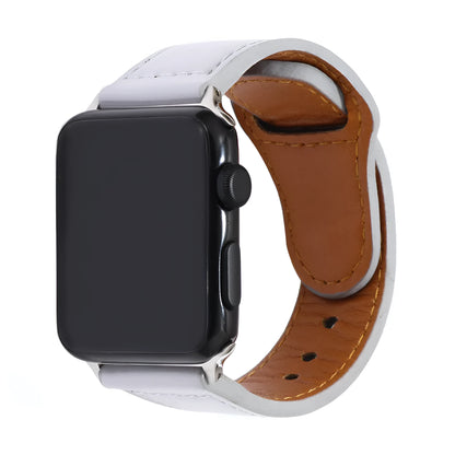 Geometric patterned artificial leather watch strap shown in black, brown, pink, and white colour options.