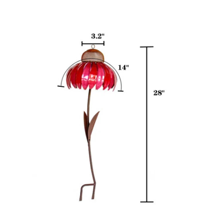 Petal-shaped bird feeder in various colours, designed to attract and delight birds in the garden