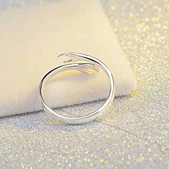 Adjustable Alloy Hands Hug Ring in silver and gold with unique geometry design