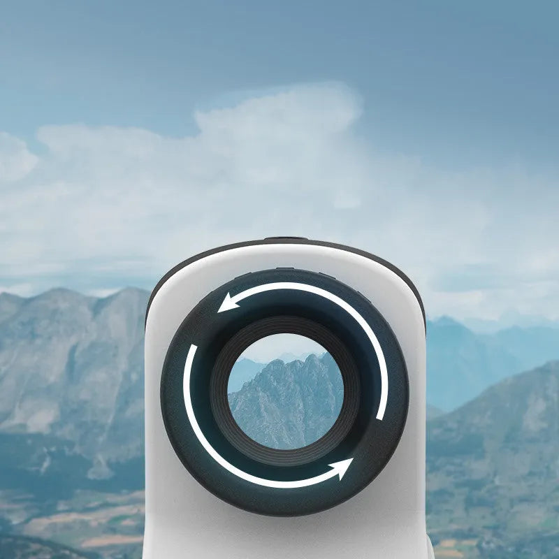 Laser ranging telescope for golf and outdoor use with 1500m distance measurement capability