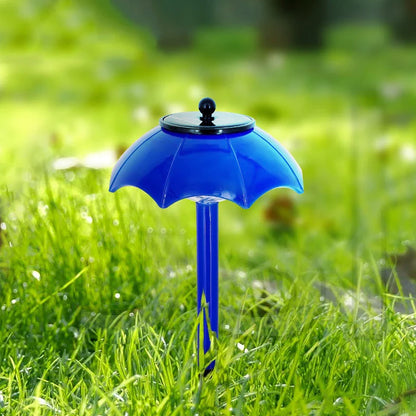 Decorative outdoor solar-powered landscape lights with umbrella-shaped design and colour-changing LED illumination