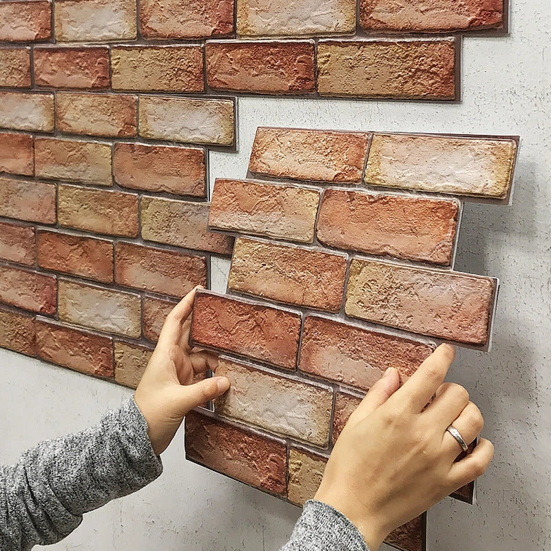 Moisture-proof brick wallpaper sticker for kitchen and bathroom walls