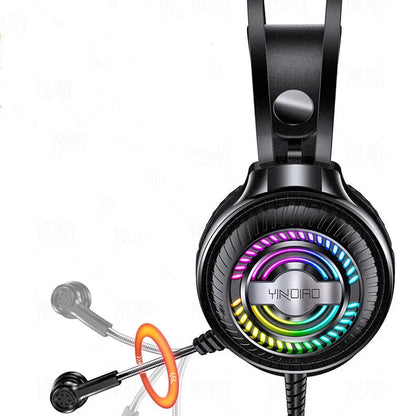 Black wired computer headset with over-ear design and 3.5mm plug for PC connection
