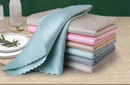 Yunlijie microfiber dish cloth set for kitchen cleaning
