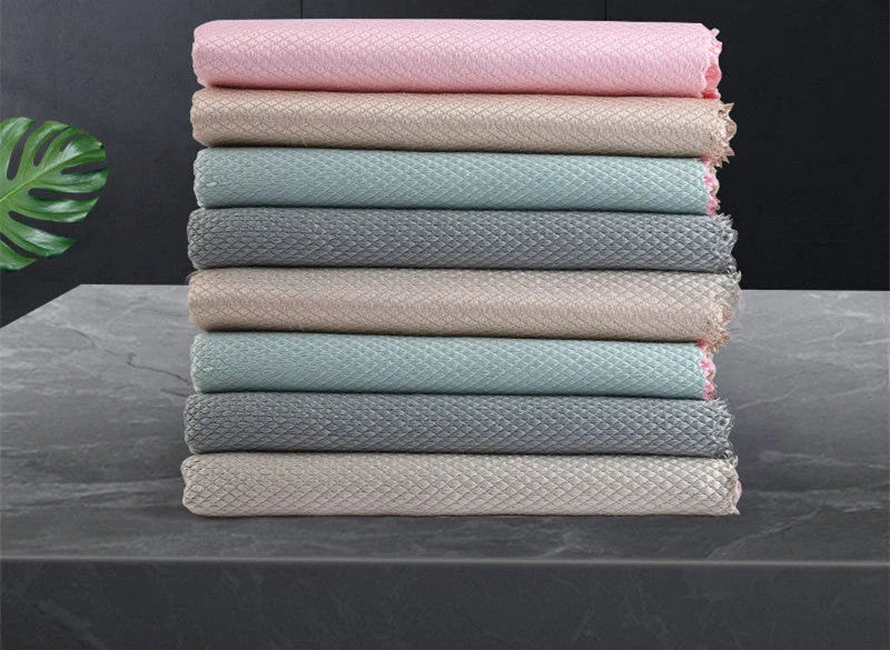 Yunlijie microfiber dish cloth set for kitchen cleaning