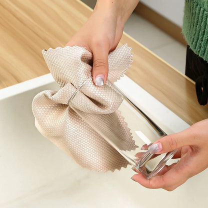 Yunlijie microfiber dish cloth set for kitchen cleaning