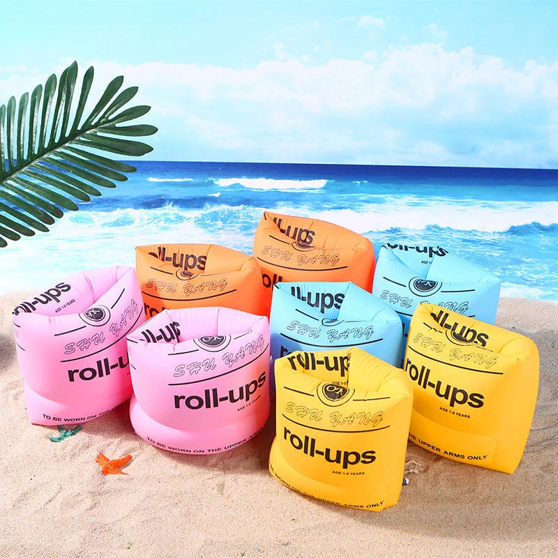 PVC inflatable arm rings for swimming in various colors