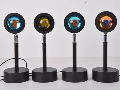 WiFi LED Sunset Projector Light with 16 colour options and 360° rotation