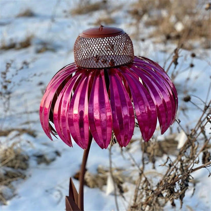 Petal-shaped bird feeder in various colours, designed to attract and delight birds in the garden