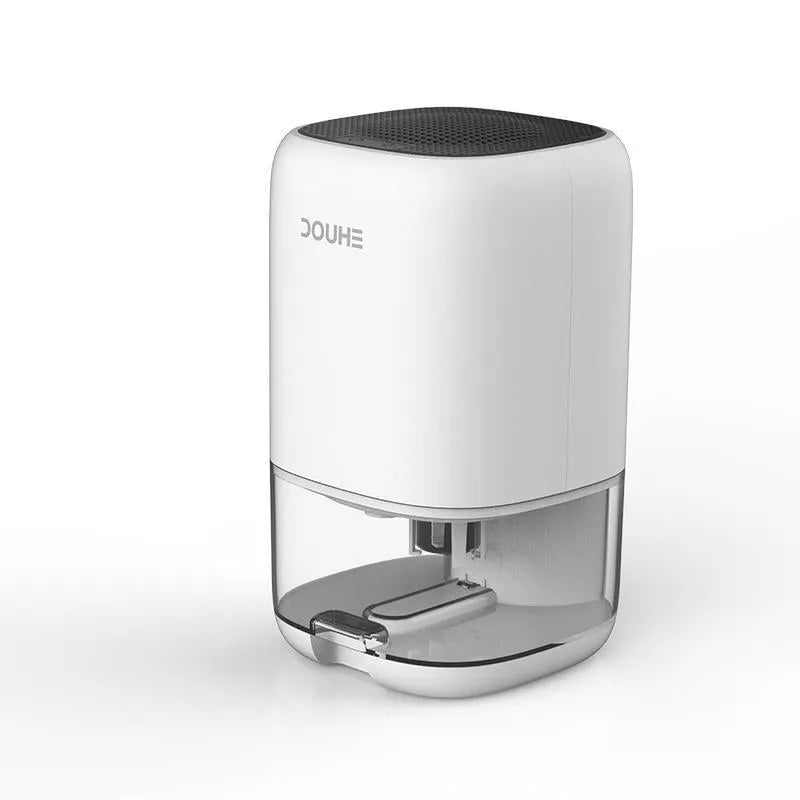 Mini portable dehumidifier in white, blue, or dark green with 0.7L water tank