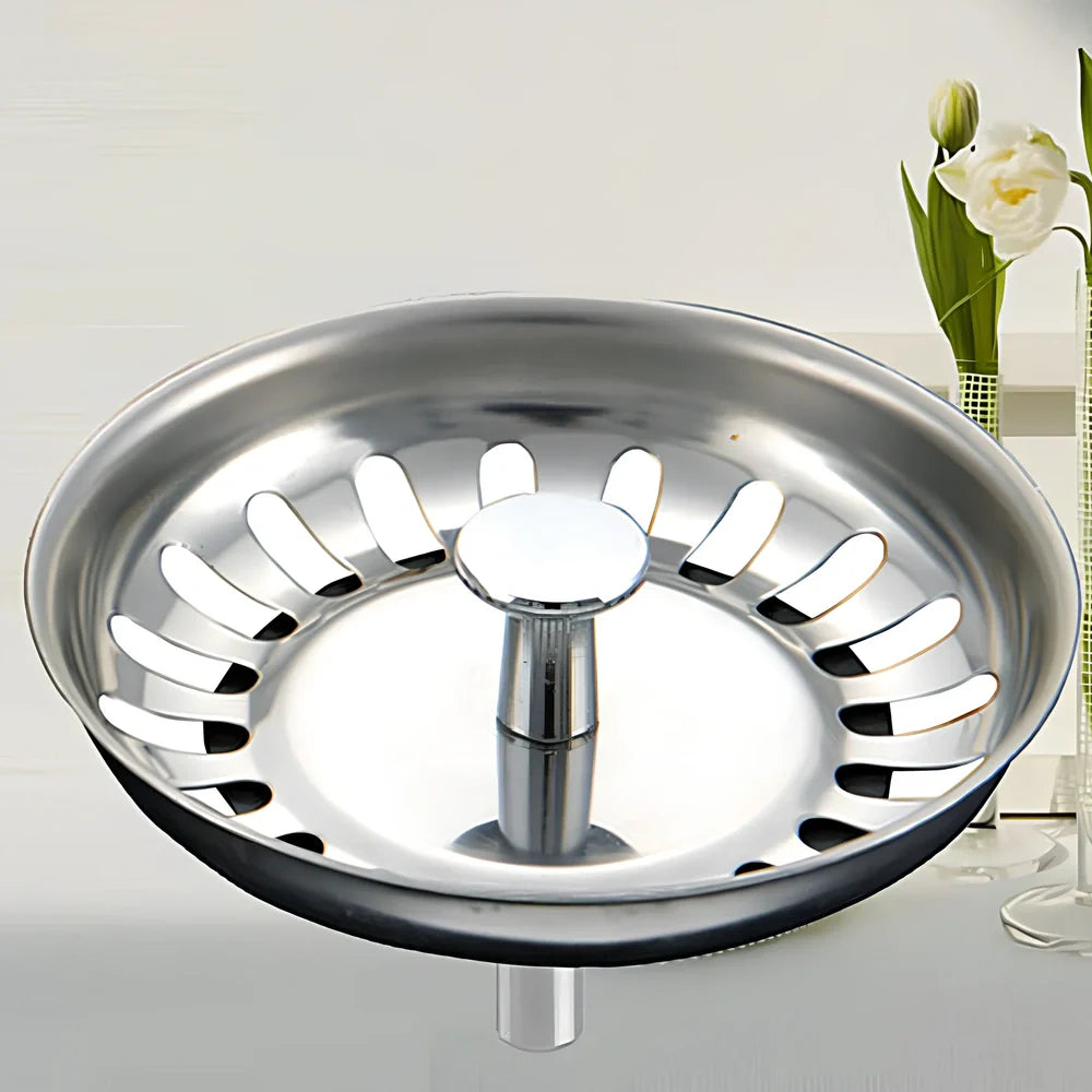 79.3mm silver stainless steel kitchen sink drainer umbrella covering drain opening