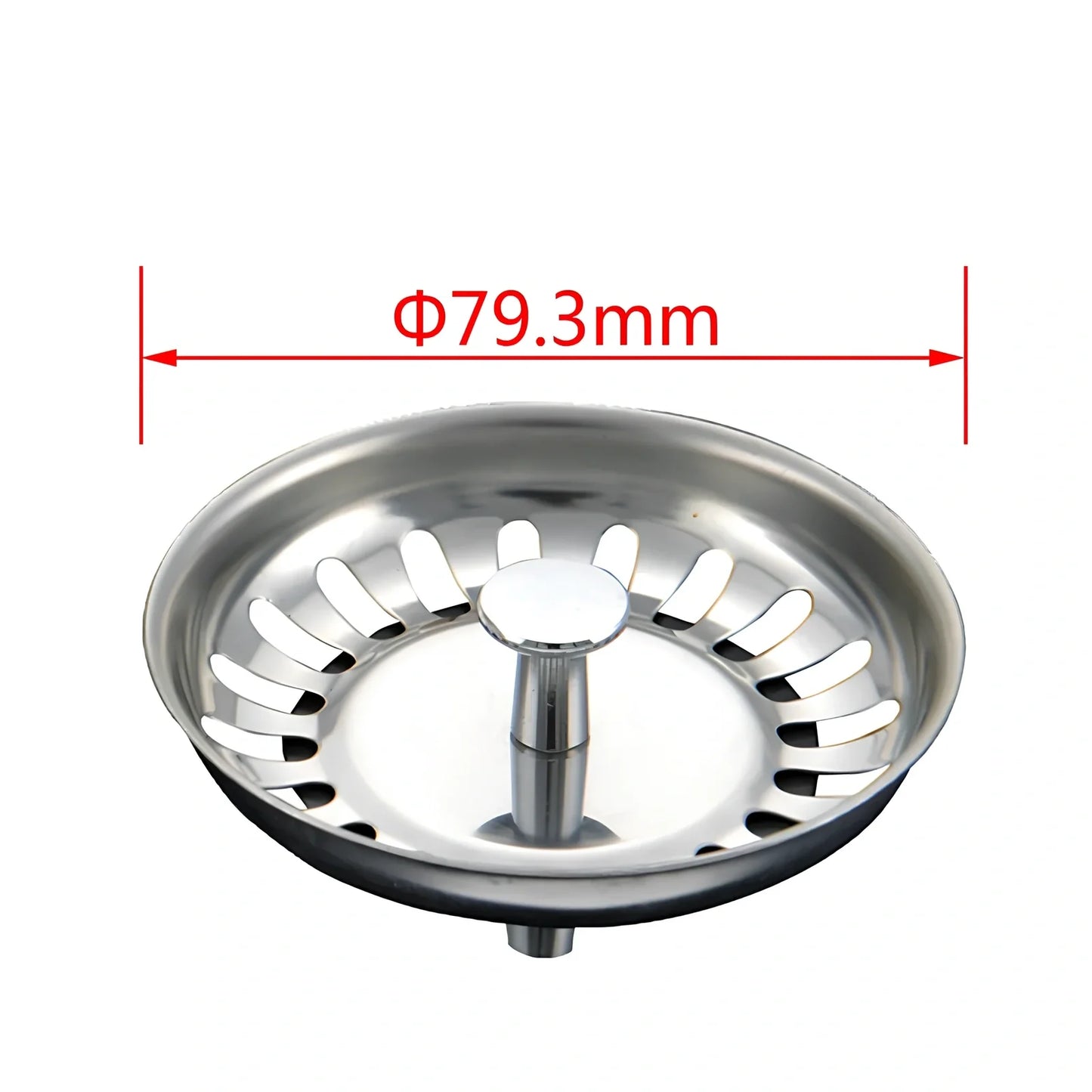 79.3mm silver stainless steel kitchen sink drainer umbrella covering drain opening