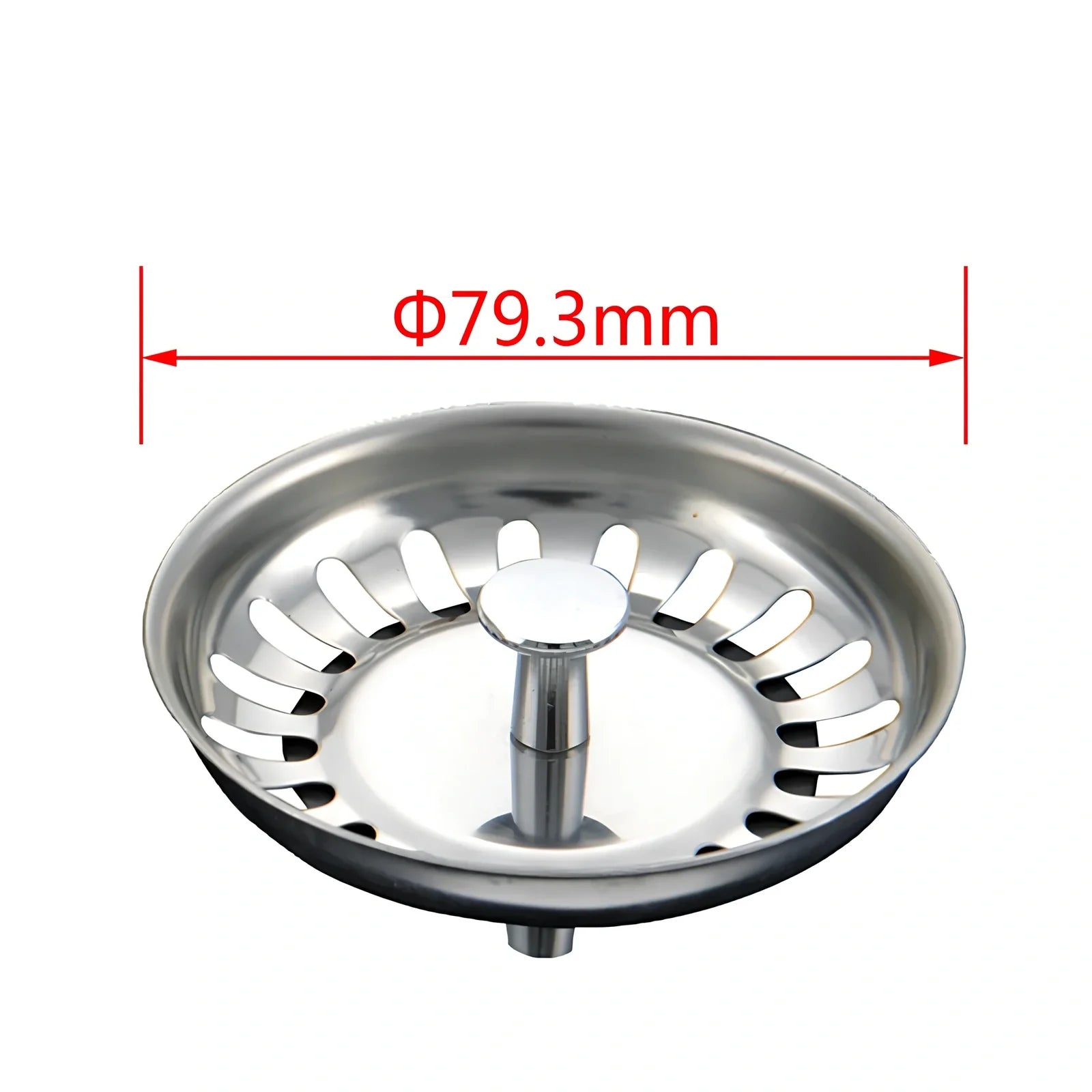 79.3mm silver stainless steel kitchen sink drainer umbrella covering drain opening