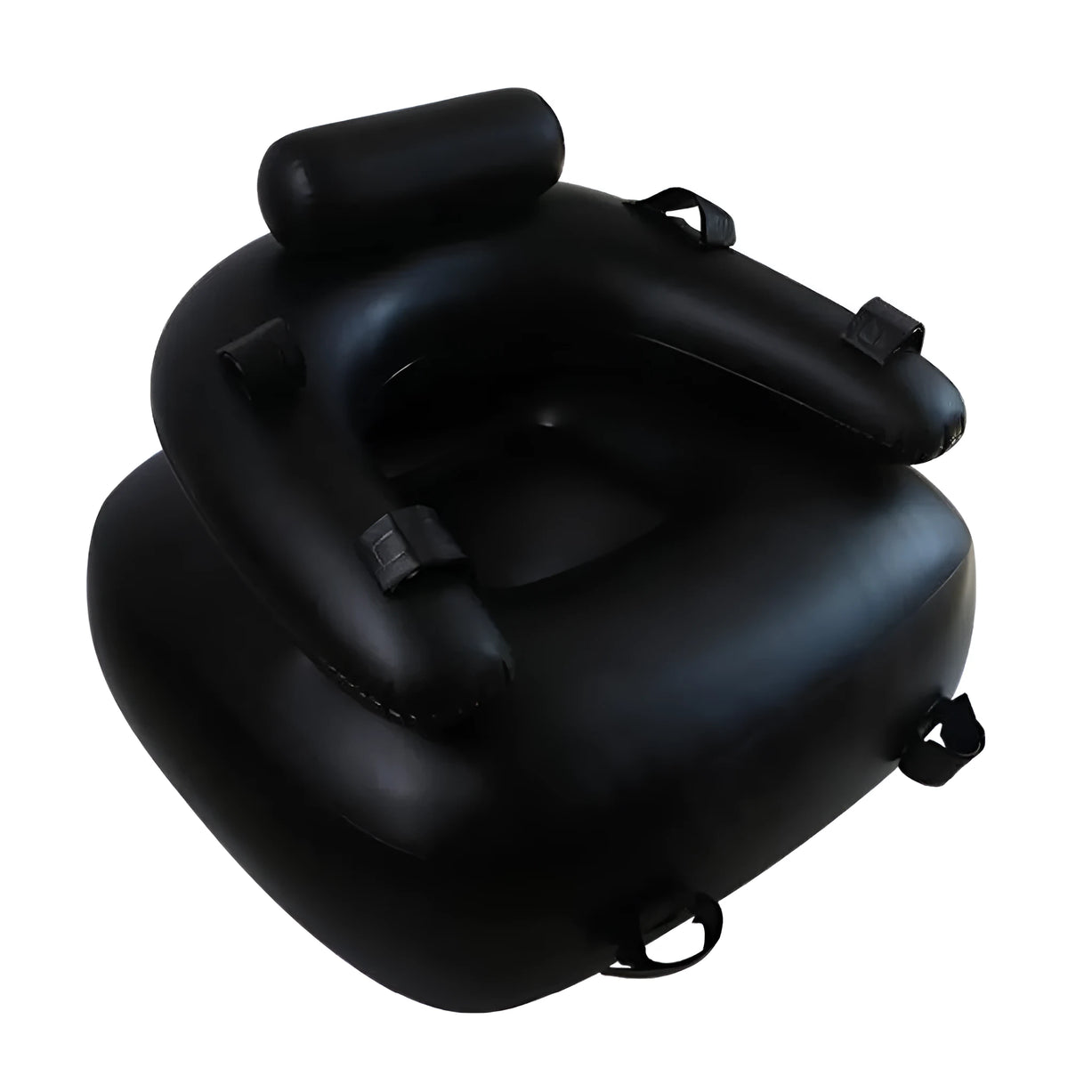 Soft rubber adult sofa in black or flesh-coloured finish for home use.