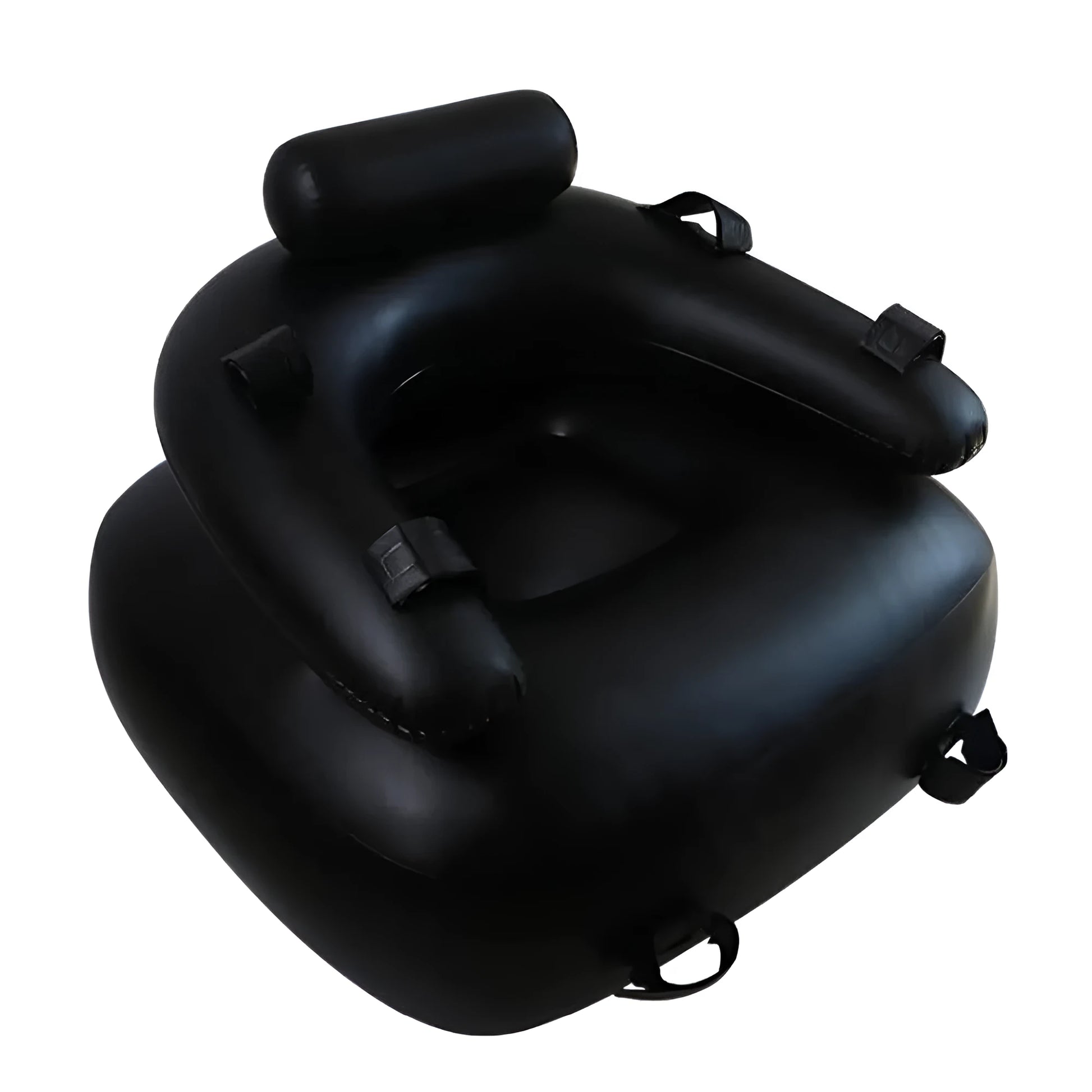 Soft rubber adult sofa in black or flesh-coloured finish for home use.