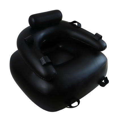 Soft rubber adult sofa in black or flesh-coloured finish for home use.