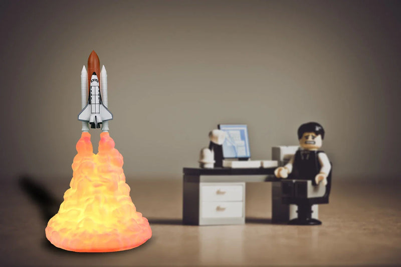 Homeenjoy UK Awe-Inspiring 3D-Printed Rocket Night Light