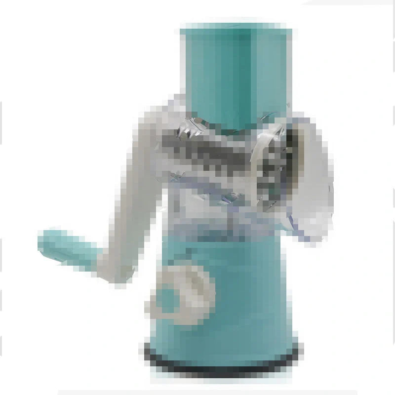 4 in 1 manual vegetable cutter slicer with stainless steel blades on kitchen counter
