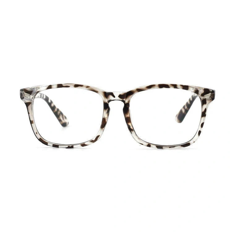 Stylish square blue light blocking glasses in various colours for digital eye protection