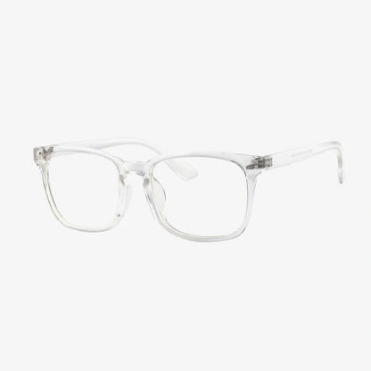 Stylish square blue light blocking glasses in various colours for digital eye protection