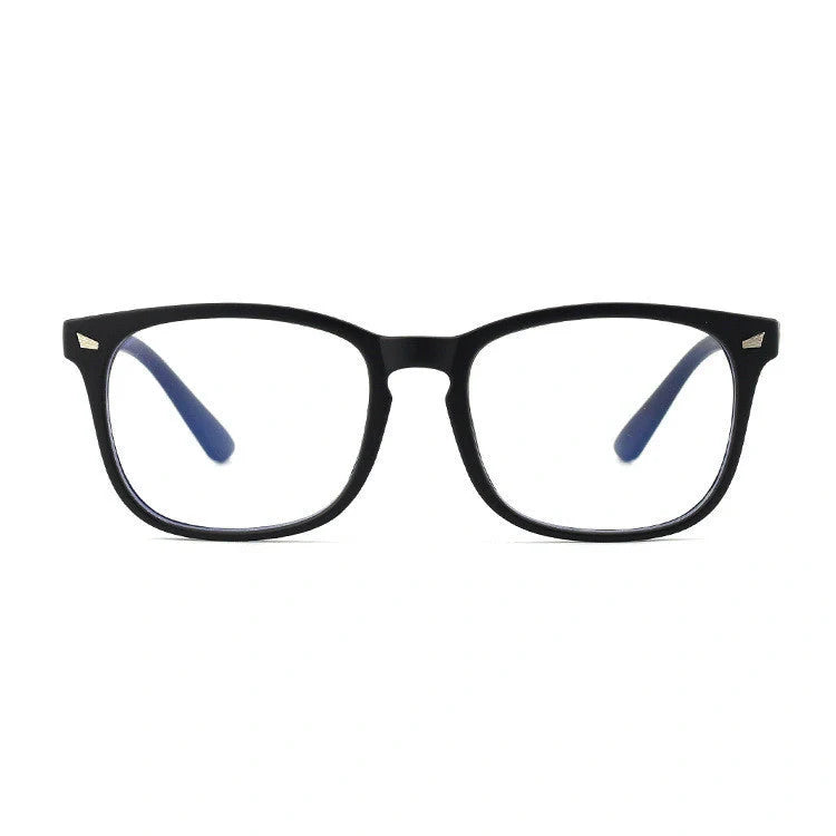 Stylish square blue light blocking glasses in various colours for digital eye protection