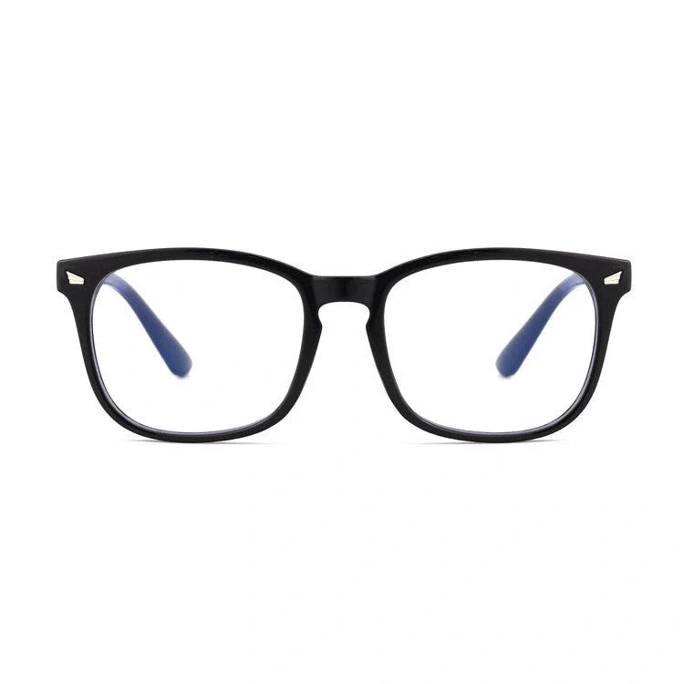 Stylish square blue light blocking glasses in various colours for digital eye protection