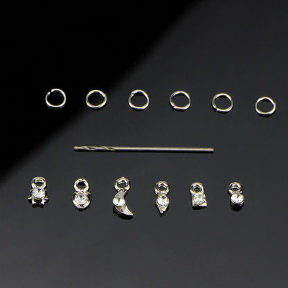 Electroplated alloy nail art straps in gold and silver colours with 0.5mm thickness for DIY nail decoration