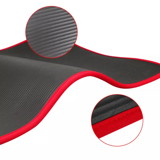 Wrapped Non-Slip Yoga Mat in black, blue, pink, or purple, extra thick for stability