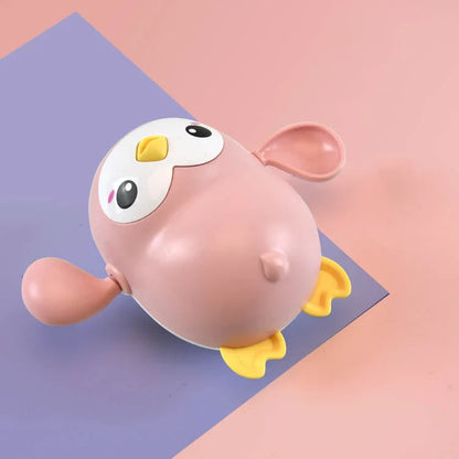 Colourful wind-up penguin bath toys that float, swim, and waddle across the tub, providing endless entertainment for children during bath time