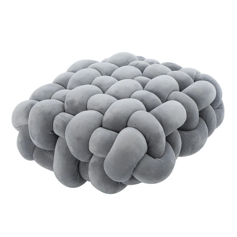 Creative Home Woven Square Plush Cushion in various colours with novel weaving design